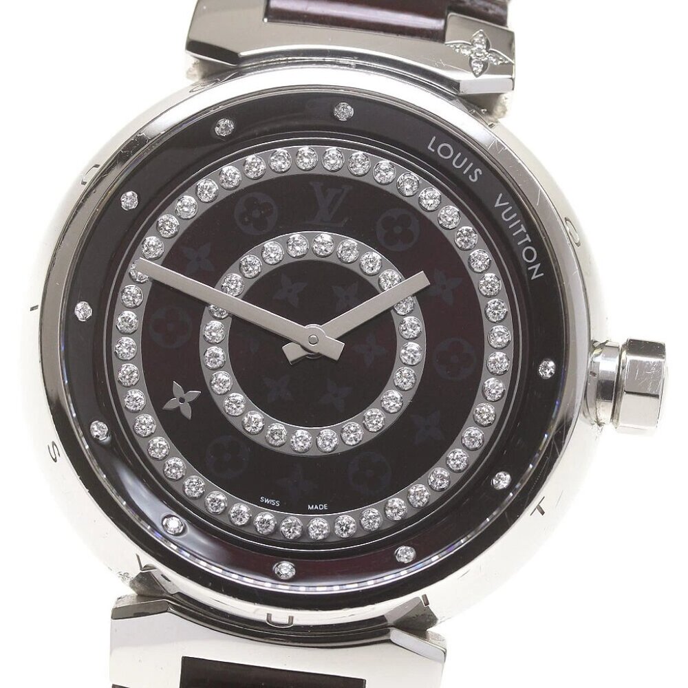 LOUIS VUITTON Tambour Diamon GM Q111C diamond dial Quartz Men's Watch